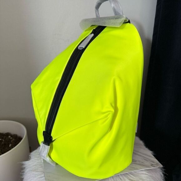 Rebecca Minkoff Julian Jumbo Zipped Nylon Backpack, Designer Neon Yellow, NWT - Picture 2 of 13